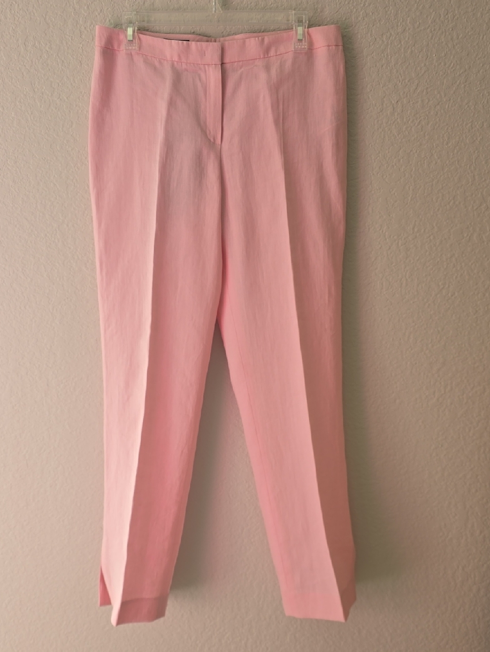 Escada NEW, Pink Tailored Straight-Leg Pants, Sz 38